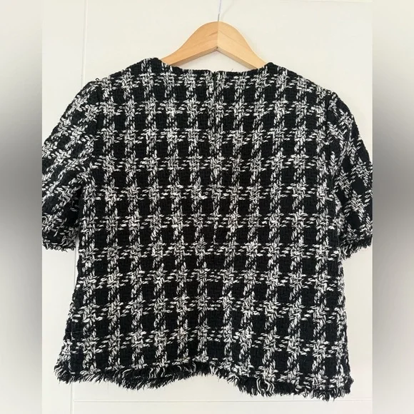 Zara Tweed Peplum Top, size medium - Picture 6 of 10